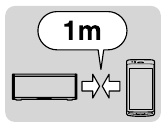 Breng dit systeem en het Bluetooth-apparaat binnen 1 m van elkaar.