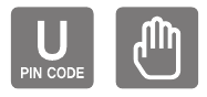 Voer de pincode in en raak het toetsenbord aan