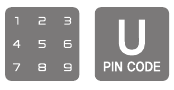 Voer de gebruikerscode en de valse code in