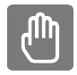 Handpalm aanraken