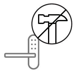 Gebruik geen geweld met een hulpmiddel op het product.