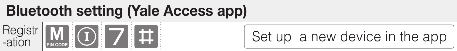 Mastermodus - Bluetooth-instelling (Yale Access app) - Stel een nieuw apparaat in de app in