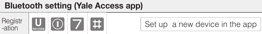 Normale Modus (Standaard Modus) - Bluetooth instelling (Yale Access app) - Stel een nieuw apparaat in de app in