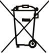 Pictogram van een doorgekruiste afvalbak met chemische symbolen
