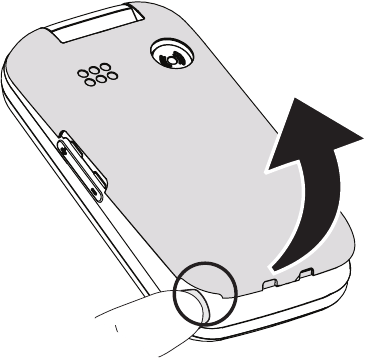 Verwijder de batterijklep