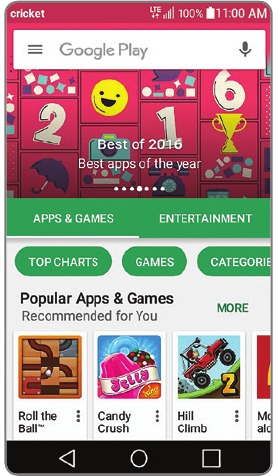 Navigeren in Google Play - Play Store