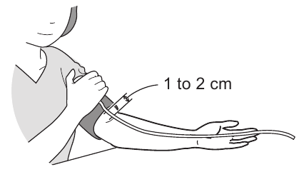 Uw monitor gebruiken - De armmanchet aanbrengen - Stap 2