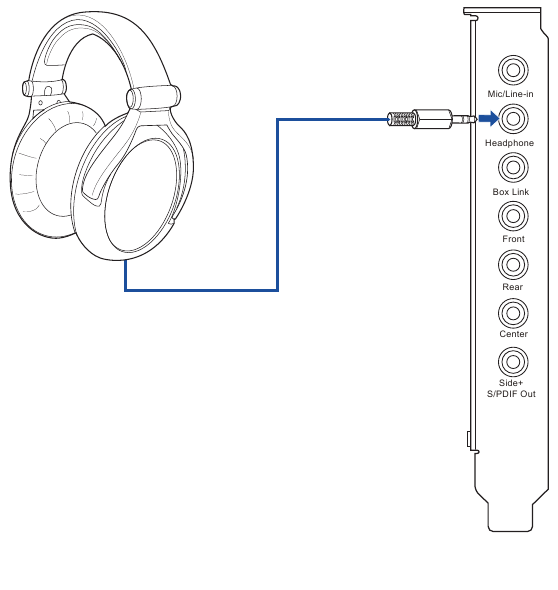 Stereo hoofdtelefoon aansluiten