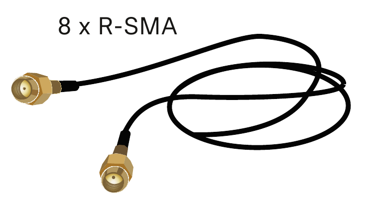 Aansluiten - SL PASC 4 R-SMA-connector