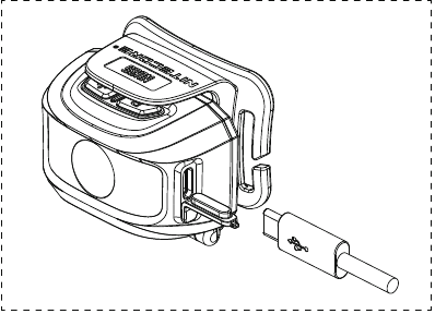 Oplaadfunctie - De USB-oplaadkabel aansluiten