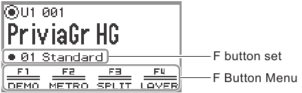 F Knop Menu - Voorbeeld 1