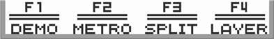 F Knop Menu op het display