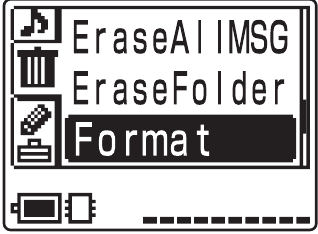 Het geheugen formatteren - Stap 1
