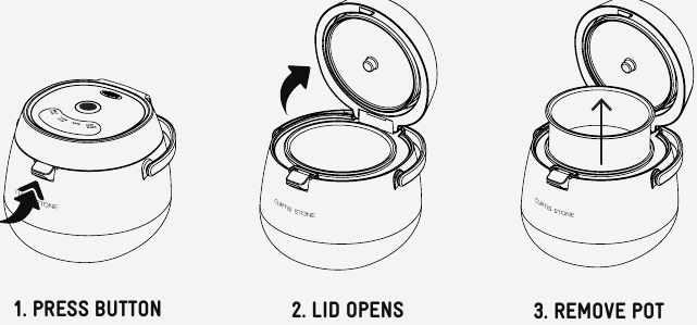 Uw multi cooker bedienen - Uitneembare pan verwijderen