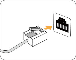 Sluit de Ethernet-kabel aan