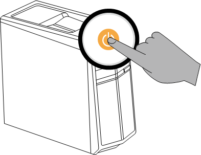 Schakel de computer in