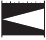 Pictogram dat de afstand van de lichtbundel vertegenwoordigt