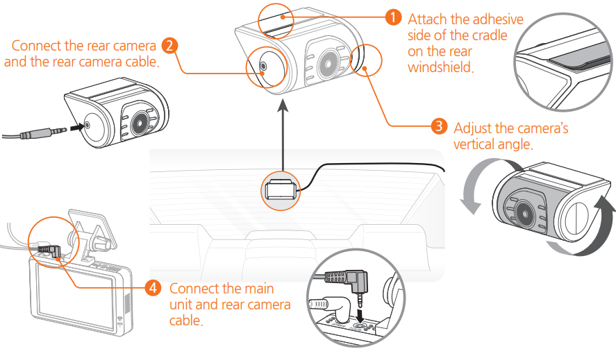 Achtercamera - Installatie