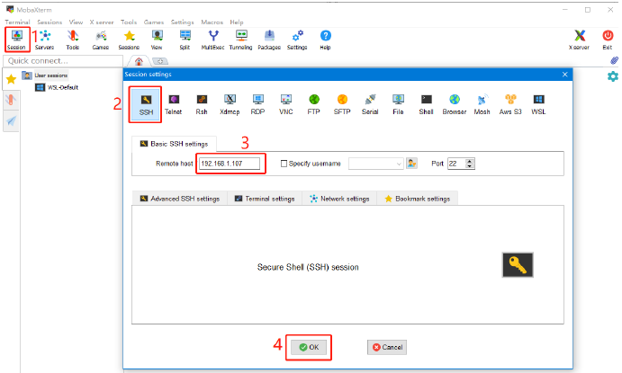SSH-verbinding maken met apparaat met CB1 ge&iuml;nstalleerd - Stap 2