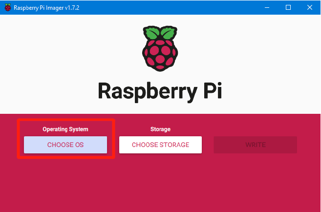 Schrijf OS met Raspberry Pi Imager - Stap 1