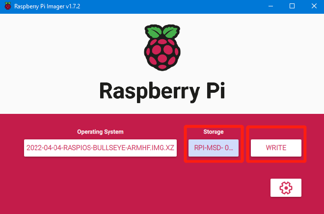 Schrijf OS met Raspberry Pi Imager - Stap 3