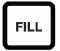 Op de fill knop drukken
