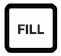 Op de fill knop drukken