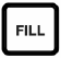 De fill knop ingedrukt houden