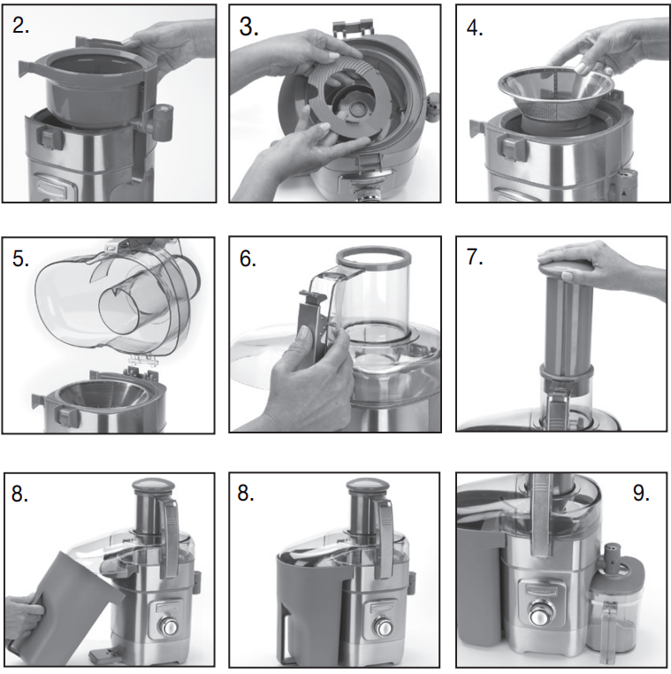 De sapcentrifuge monteren