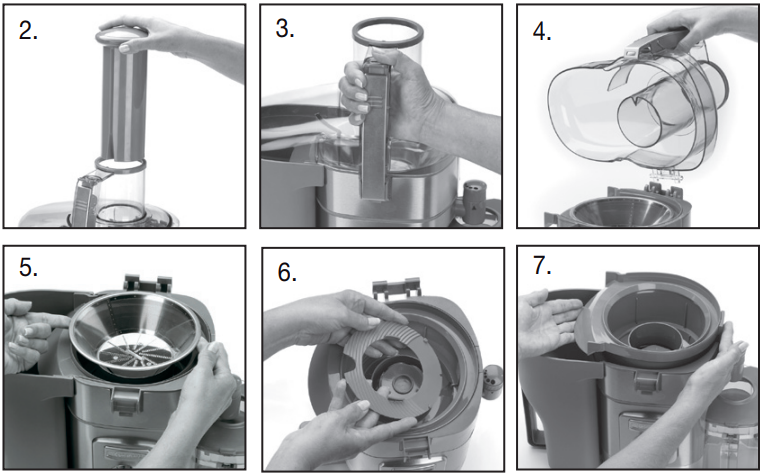 De sapcentrifuge demonteren