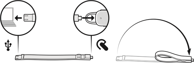 Headset opladen - Stap 1