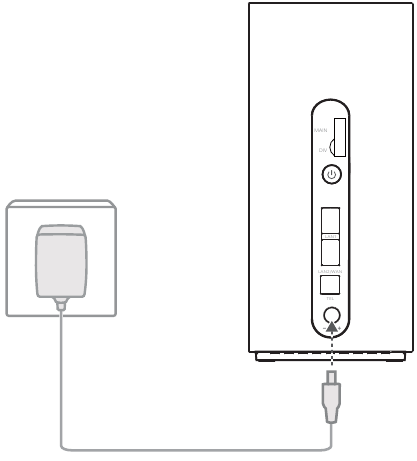 Installatie - Stap 4 - Sluit de voedingsadapter aan