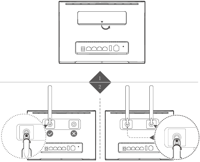 Externe antennes installeren
