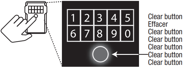 Ontgrendelen met het numerieke toetsenbord - De primaire code
