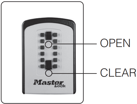 Deur van het sleutelopslagcompartiment openen - Knoppen