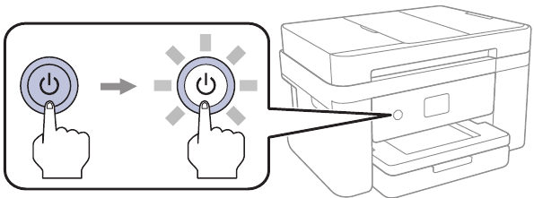 Kies een installatiemethode - Het product inschakelen