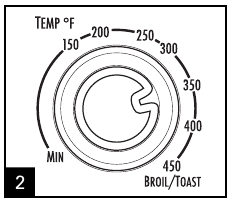 Draai de temperatuurknop naar de gewenste temperatuur