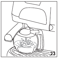 Espresso die uit de filterhouder stroomt
