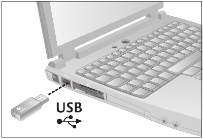 Hulp bij installatie - Sluit de ontvanger aan op een USB-poort