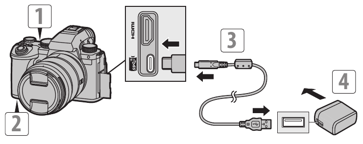 De batterij opladen - Stap 1