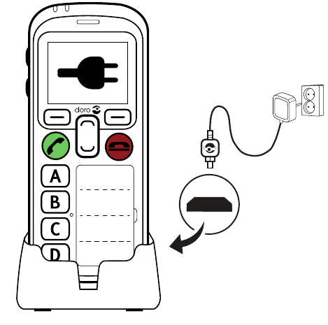 De telefoon opladen - Stap 2