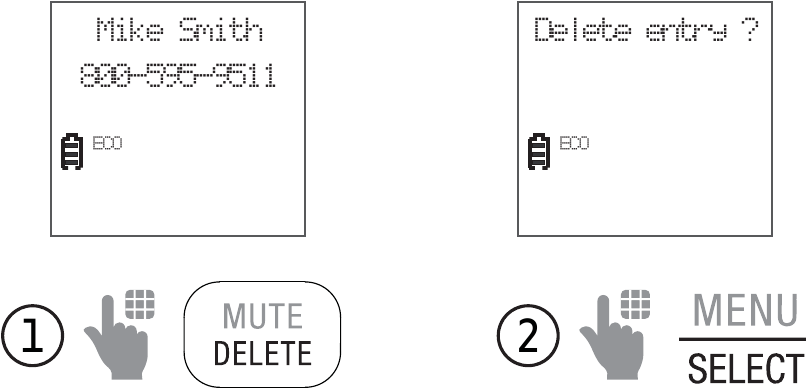 Een telefoonboekvermelding verwijderen