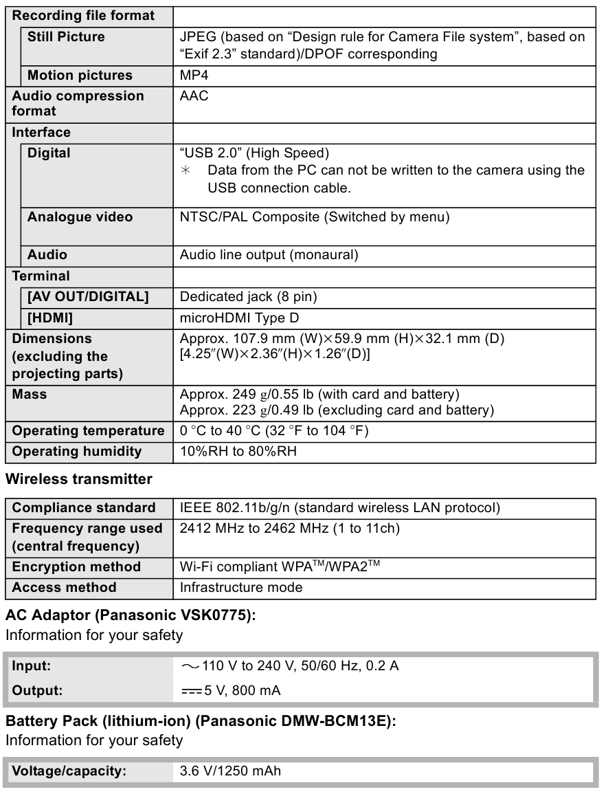 Specificaties - Deel 2