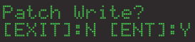 Patch Write (Bevestigen of annuleren)