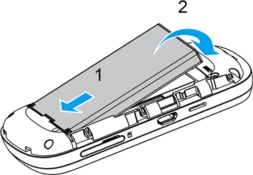 SIM-kaart en batterij plaatsen - Stap 3