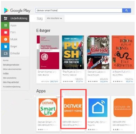 Download en installeer de DENVER SMART HOME-app - Google Play