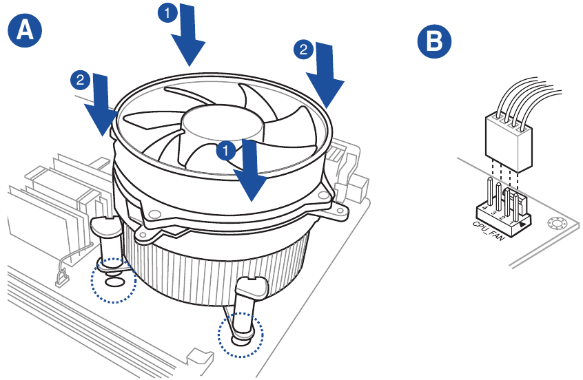 Installeer de CPU-ventilator