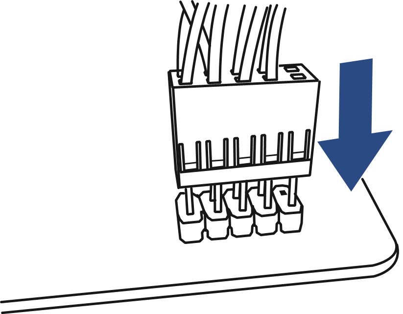 Installeer de systeem paneel connector