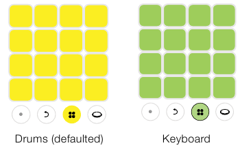 Overzicht - Geluidseffecten - Drums (standaard) /Keyboard