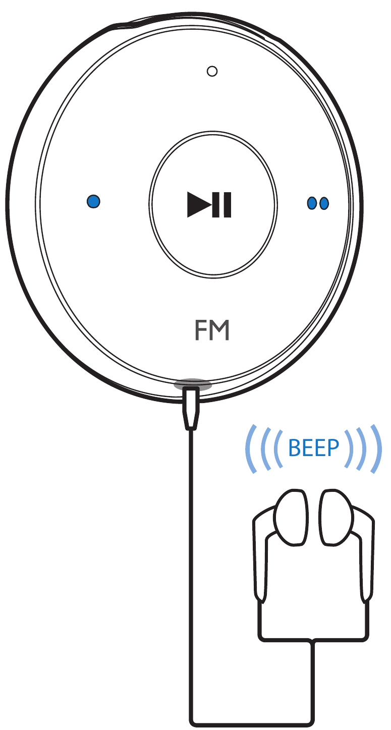 Druk op om het volume te verlagen/verhogen.